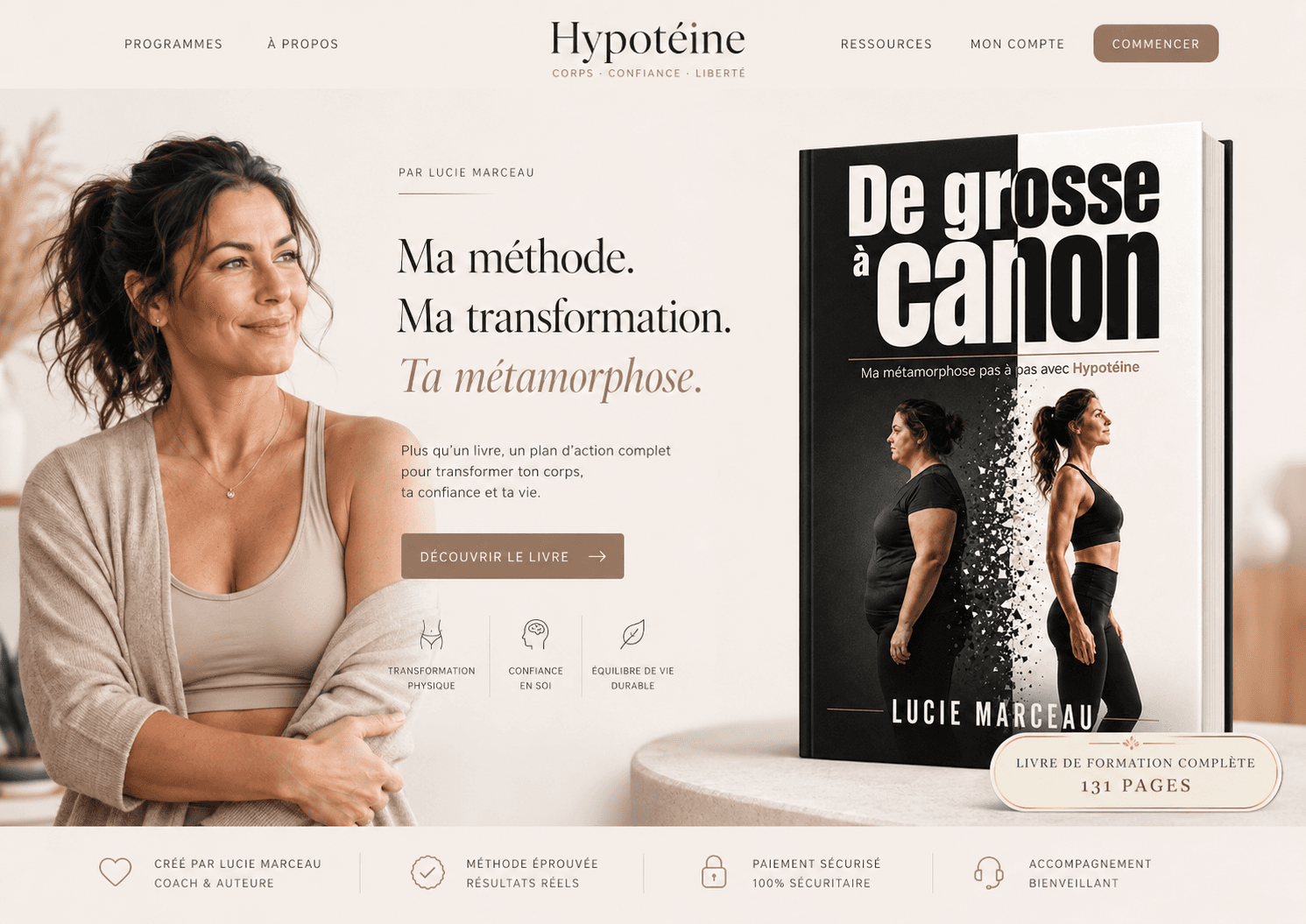 Hypotéine — De grosse à canon, par Lucie Marceau